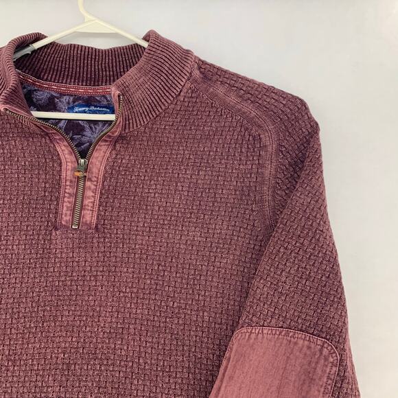 Tommy Bahama Sunbreak Half-Zip Sweater Chestnut Size XXL Big & Tall - Picture 7 of 15